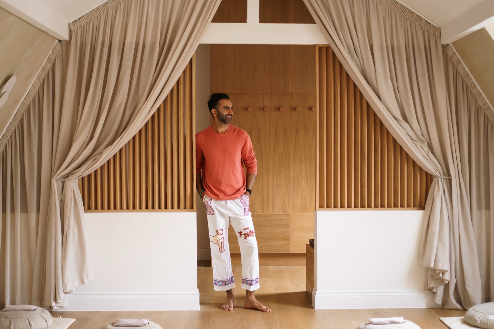 Ryan Samtani in the breathwork studio