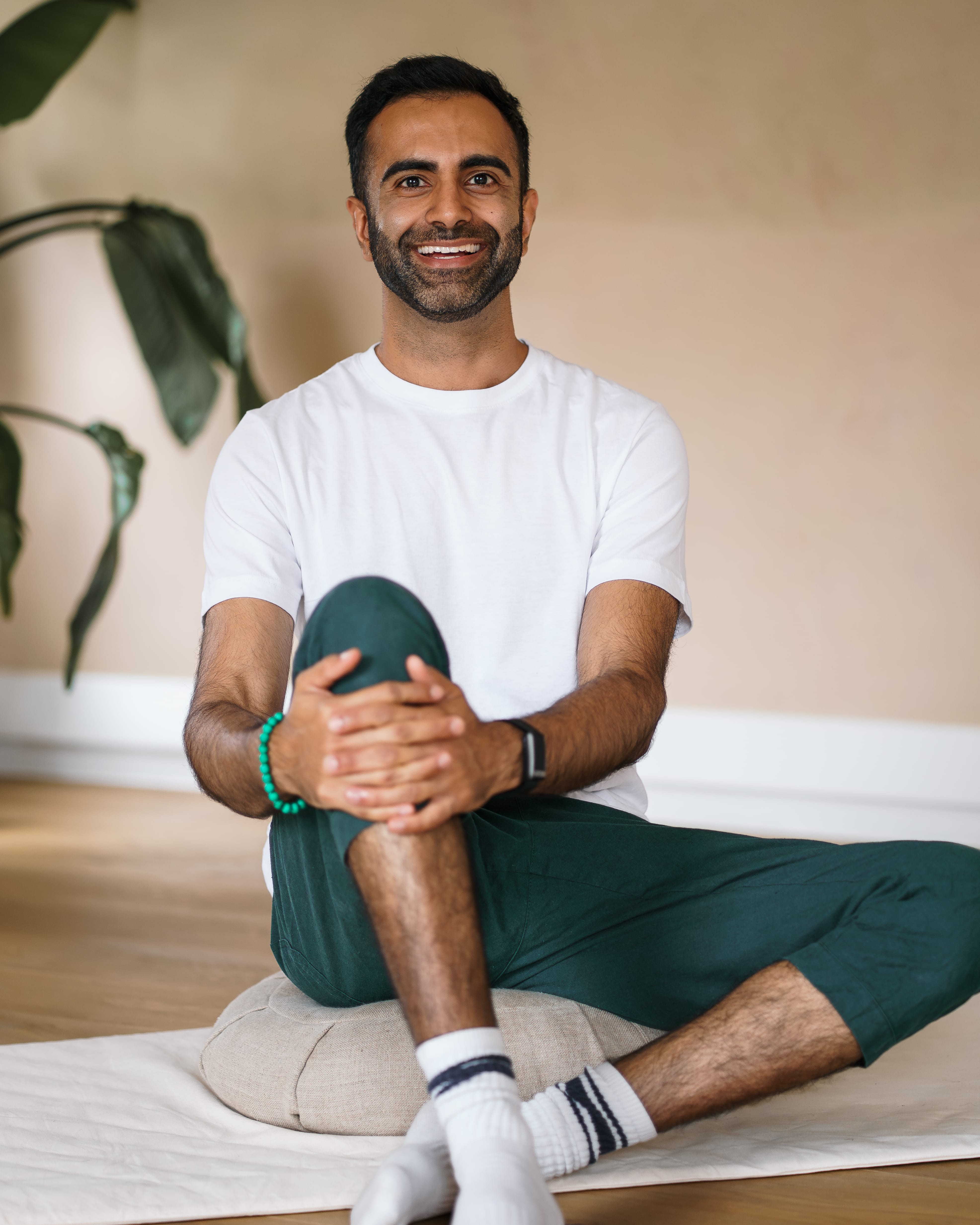 Ryan Samtani in a meditative pose